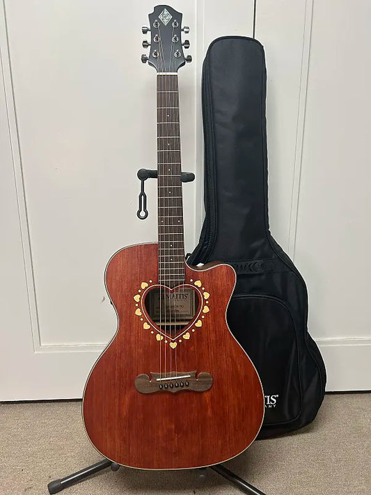 Zemaitis CAF-80HCW-FRD Acoustic Guitar w/Electronics - Red