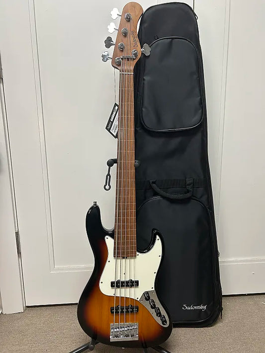 Sadowsky MetroExpress J/J 5 String Bass Fretless w/Lines Tobacco Sunburst