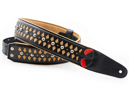 Right On Armour Beige Vegan High Quality Guitar Strap