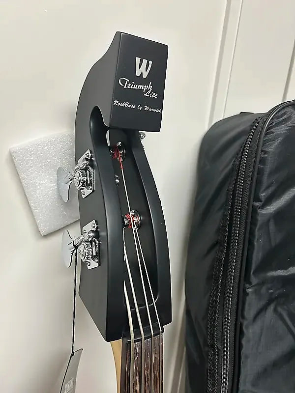 Warwick Rockbass Triumph Lite Electric Upright Bass Guitar - Solid Black High Polish