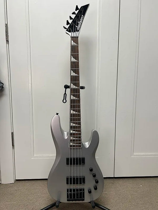 Jackson X Series David Ellefson Signature Concert Bass CBX V with Laurel Fretboard - Quicksilver