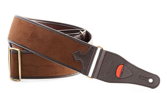 Right On Divine Light Brown Vegan High Quality Guitar Strap