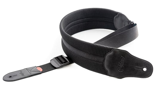 Right On Breath 80 Black Vegan High Quality Guitar Strap