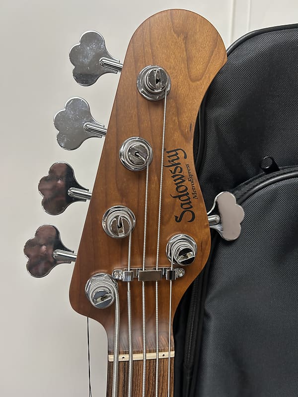 Sadowsky MetroExpress J/J 5 String Bass Fretless w/Lines Tobacco Sunburst