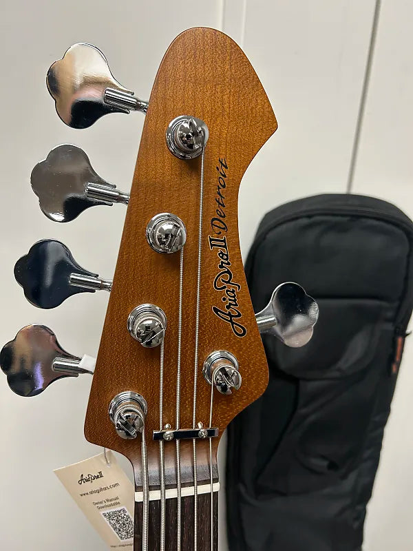 Aria Pro II 313-MK2/5 5 String Detroit Bass - Open Pore Sunburst