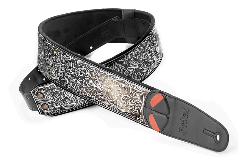 Right On Straps Revolver Titanium High Quality Vegan Guitar Strap