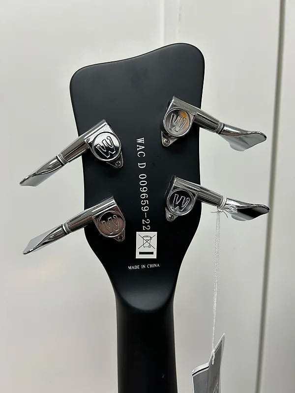 Warwick Alien Deluxe Thinline Hybrid 4 String Acoustic Electric Bass Guitar -Black