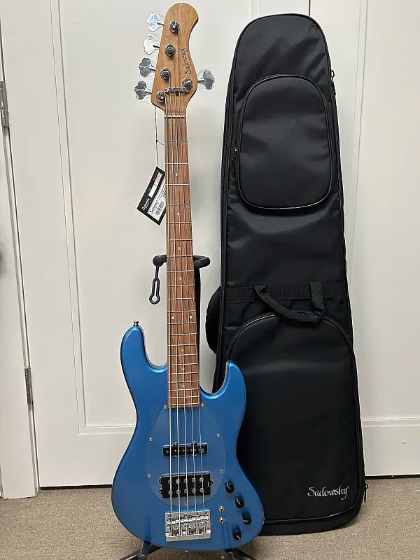 Sadowsky MetroExpress 21 Fret Vintage M/J Bass 5 String Morado Fretboard - Ocean Blue Metallic