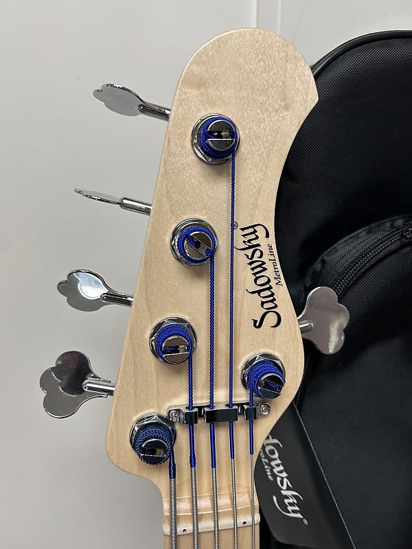 Sadowsky Metroline 21 Fret Vintage J/J 5 String Bass Guitar - Sage Green Metallic