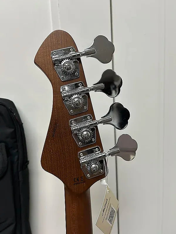 Aria Pro II Jaco Pastorius Tribute 313-JP Detroit Fretless Bass Guitar - Open Pore Sunburst w/Free Gigbag