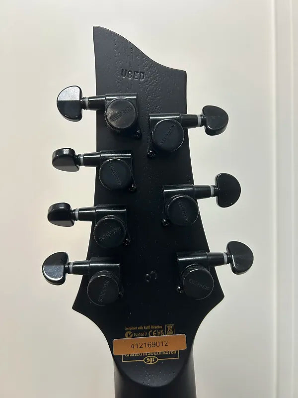 Schecter PT-7 MS Black Ops 7 String Multiscale Electric Guitar - Satin Black Open Pore