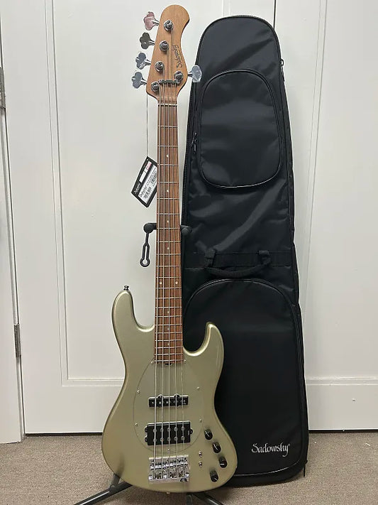 Sadowsky MetroExpress 21 Fret Vintage M/J Bass 5 String Morado Fretboard - Champagne Metallic