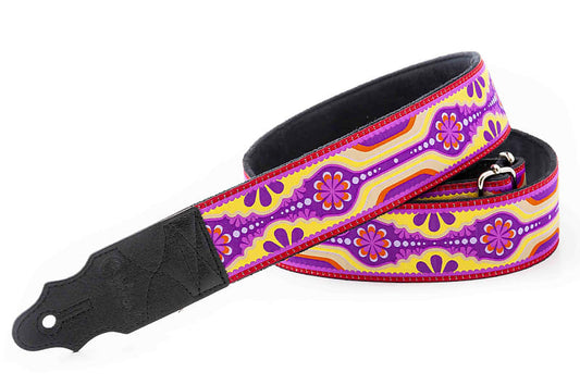Right On Laurel Purple Vegan High Quality Guitar Strap
