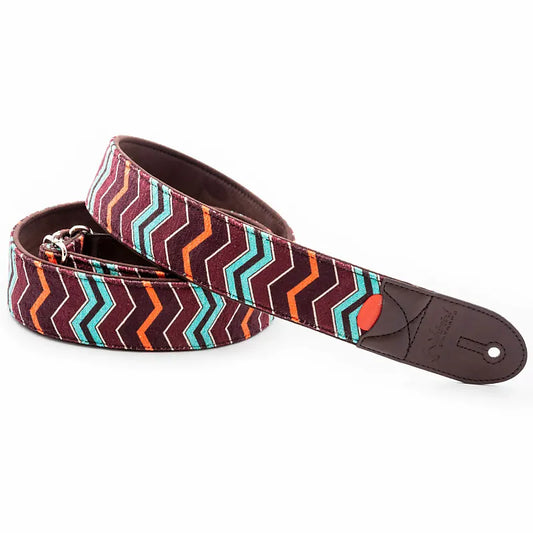 Right On Ziggy Teal Vegan High Quality Guitar Strap