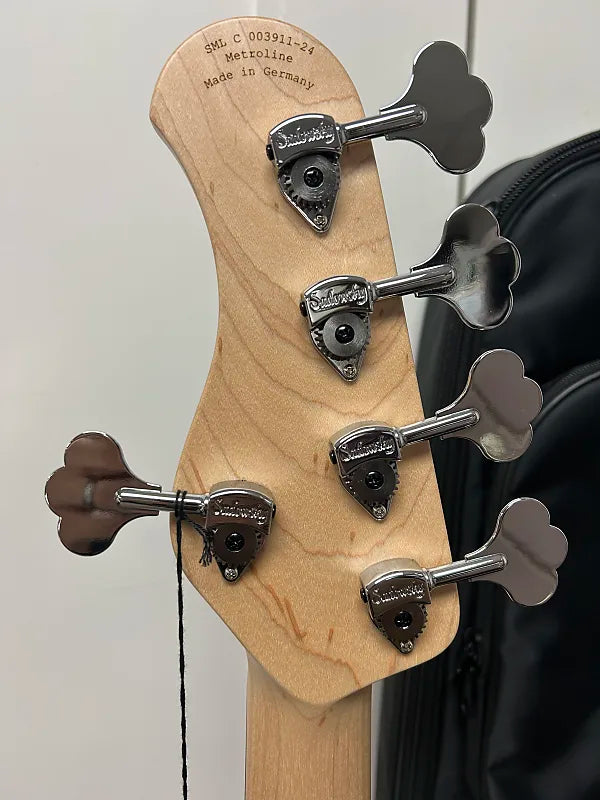 Sadowsky Metroline 24 Fret Singlecut 5 String Soapbar Bass w/Morado Fretboard and Red Alder Body - Solid Black High Polish
