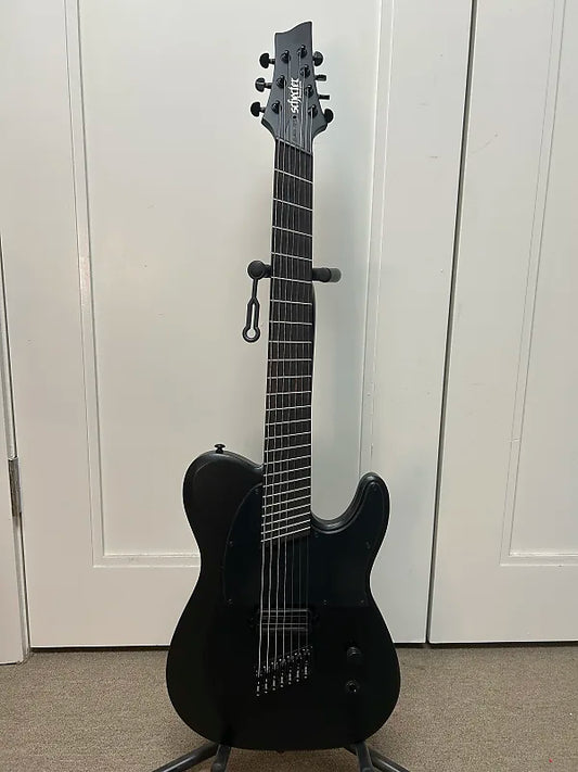 Schecter PT-7 MS Black Ops 7 String Multiscale Electric Guitar - Satin Black Open Pore
