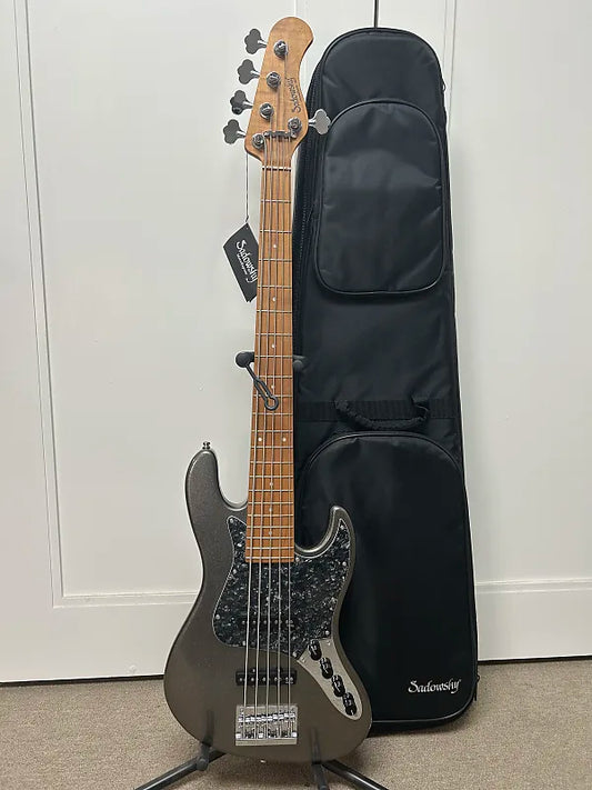 Sadowsky MetroExpress Vintage J/J 5 String Bass w/Maple Fingerboard - Silver Metallic