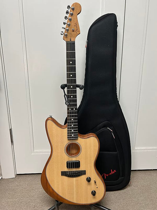 Fender American Acoustasonic Jazzmaster Acoustic Electric Guitar - Natural