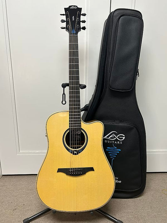Lag Tramontane Hyvibe THV20DCE Acoustic Guitar w/Electronics - Natural