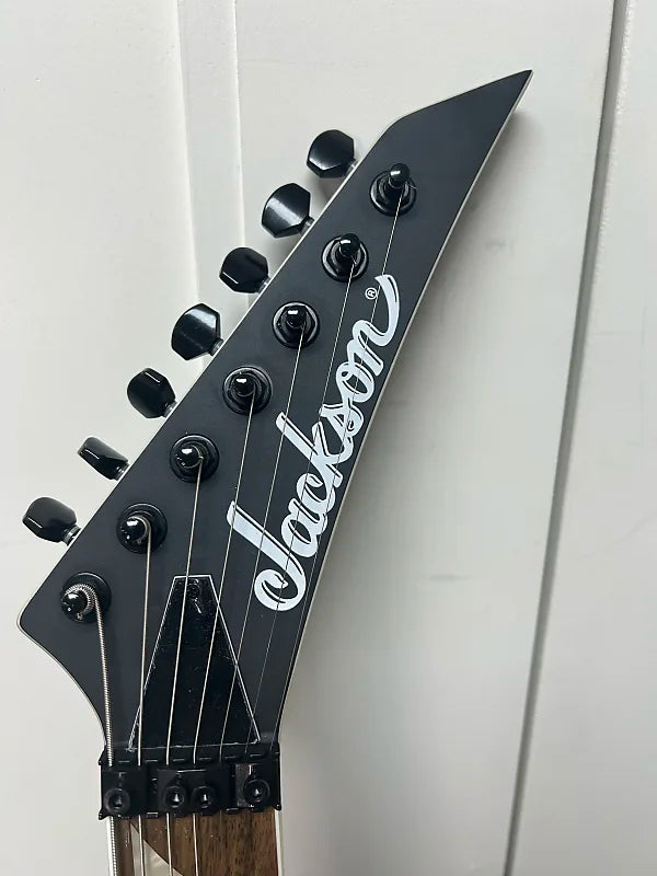 Jackson X Series King V KVX-MG7 Guitar - Satin Black w/Grey Bevels
