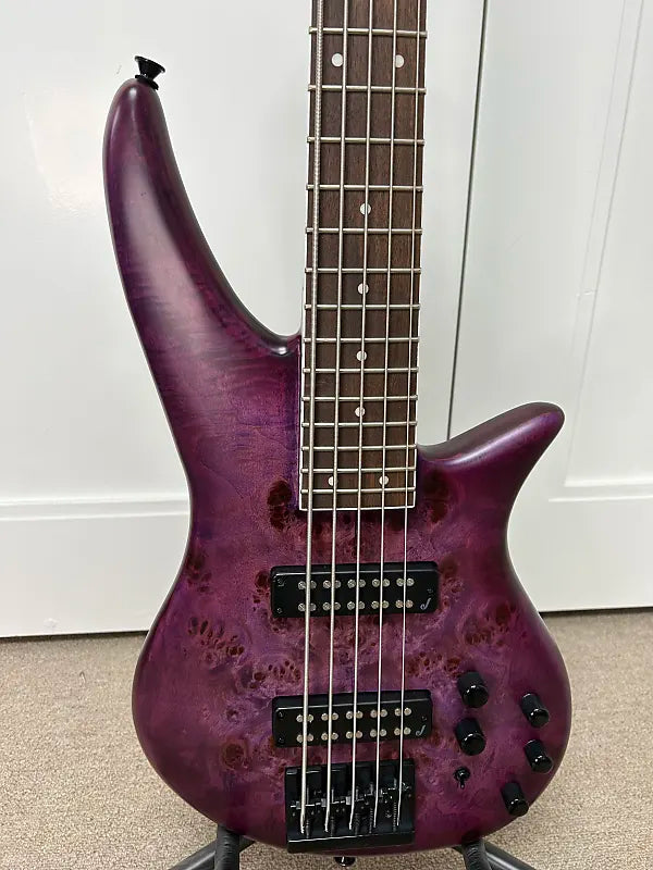 Jackson X Series Spectra SBXP V Five String Bass - Transparent Purple Burst