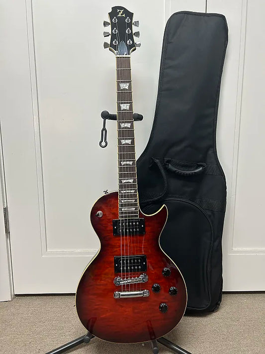 Zemaitis Z22QQ Quilted Top Electric Guitar Transparent Orange Burst Finish