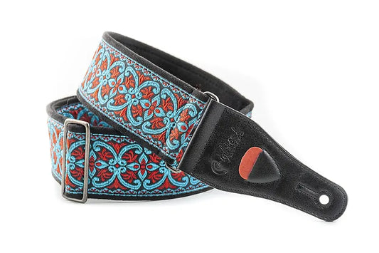 Right On Fillmore II Blue Vegan High Quality Guitar Strap