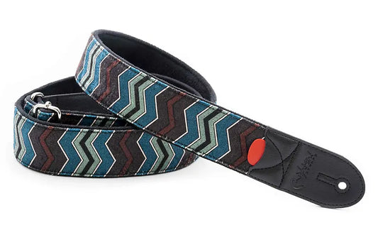 Right On Ziggy Blue Vegan High Quality Guitar Strap