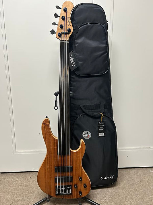 Sadowsky Metroline 24 Fret Modern 2025 Limited Edition 5 String FRETLESS Bass Guitar - Natural Transparent Satin