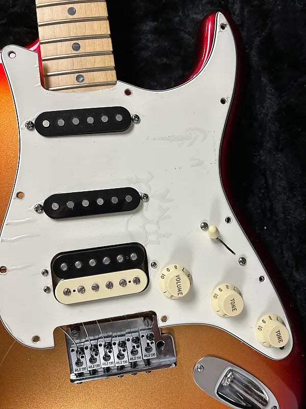 Fender American Deluxe Stratocaster HSS with Maple Fretboard 2012 - Sunset Metallic w/Modifications