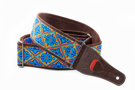 Right On Straps Hafa Blue High Quality Vegan Guitar Strap