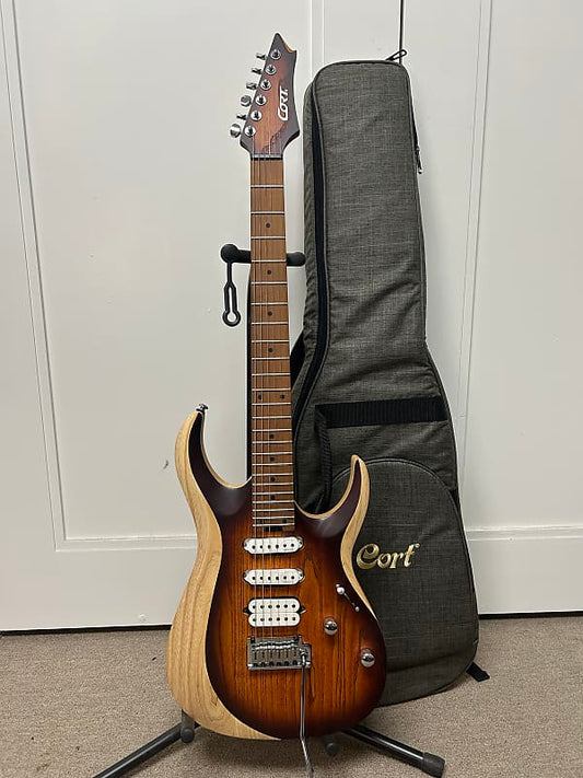 Cort X700OPVB X Series 700 Triality Electric Guitar - Open Pore Vintage Burst