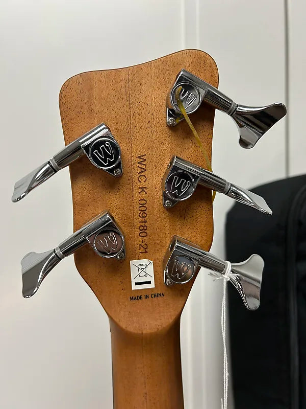 Warwick RockBass Alien Standard 5 String Acoustic Electric Bass - Fretless w/Lines - Natural Transparent Satin