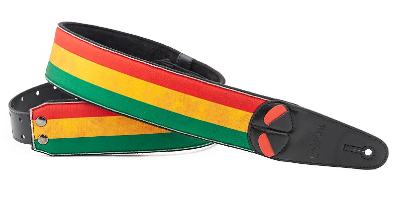 Right On Straps Legend Rasta Unique Mojo Vegan High Quality Guitar Strap