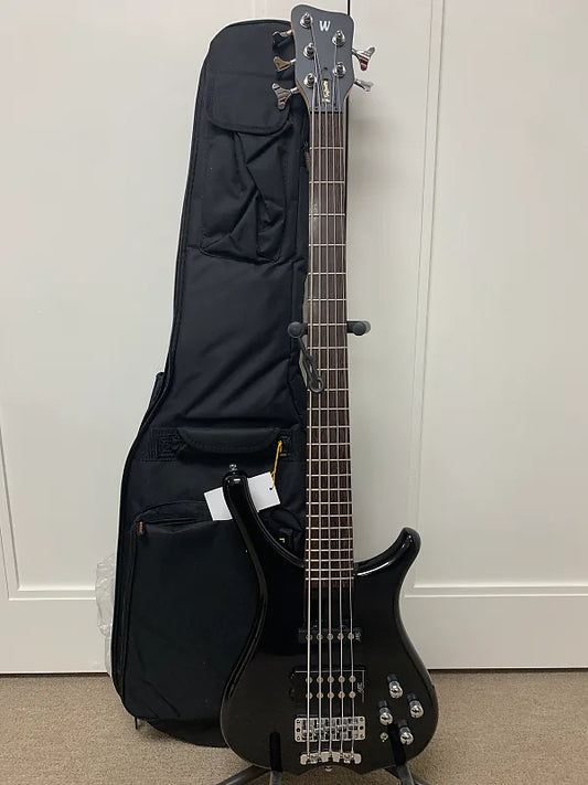Warwick RockBass Infinity 5 String Bass Guitar w/Gig Bag Nirvana Black Transparent