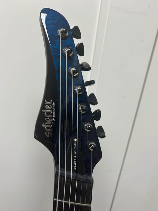 Schecter Reaper-7 Elite Multiscale Seven String Electric Guitar - Deep Ocean Blue