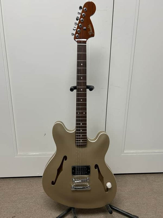 Fender Tom DeLonge Starcaster Semi Hollow Body Electric Guitar- Shoreline Gold