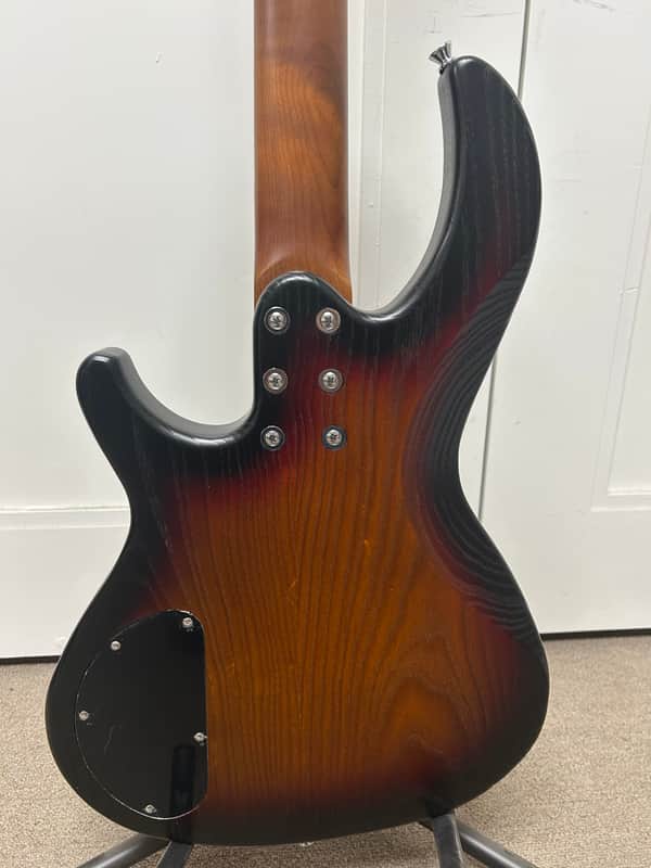 Aria Pro II Jaco Pastorius Tribute 313-JP Detroit Fretless Bass Guitar - Open Pore Sunburst w/Free Gigbag
