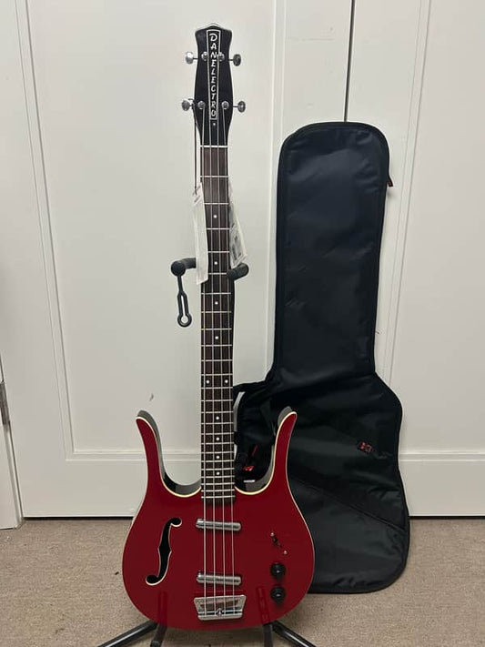 Danelectro Red Hot Longhorn Bass - Red - Brand New w/Free Gigbag