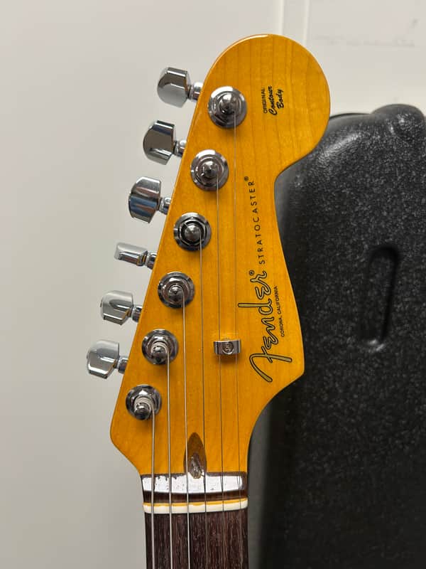 Fender American Professional II Stratocaster Thinline Semi Hollow Body Electric Guitar - Transparent Surf Green