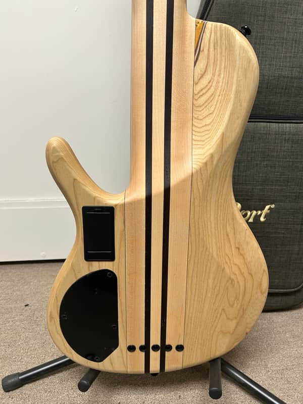 Cort Artisan Series A5 Plus SC 5 String Bass Guitar - Amber Open Pore - B Stock