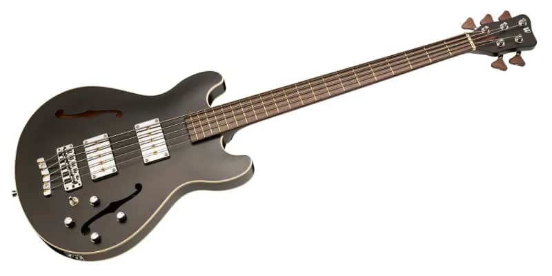 Warwick Masterbuilt Star Bass II Flamed Maple 5 String Solid Black Satin SPECIAL ORDER