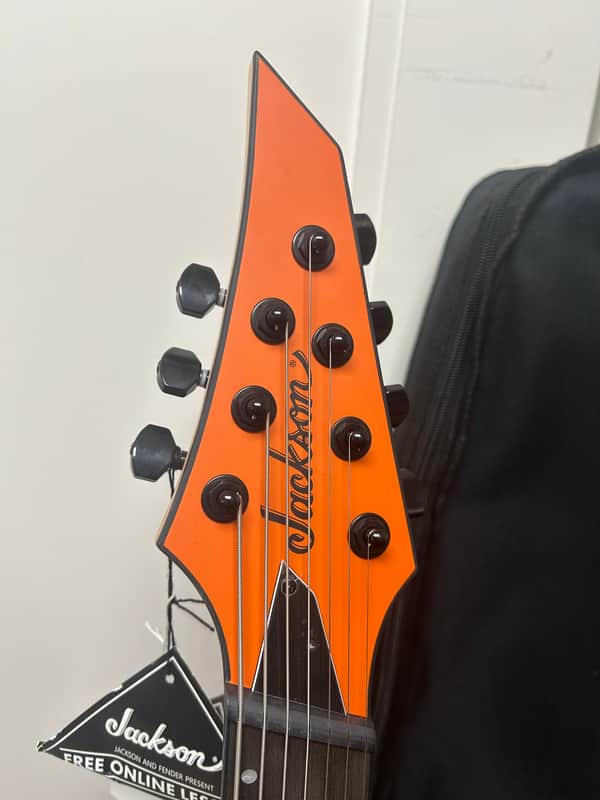 Jackson Pro Plus Series DK Modern HT7 MS 7 String Electric Guitar - Satin Orange Crush