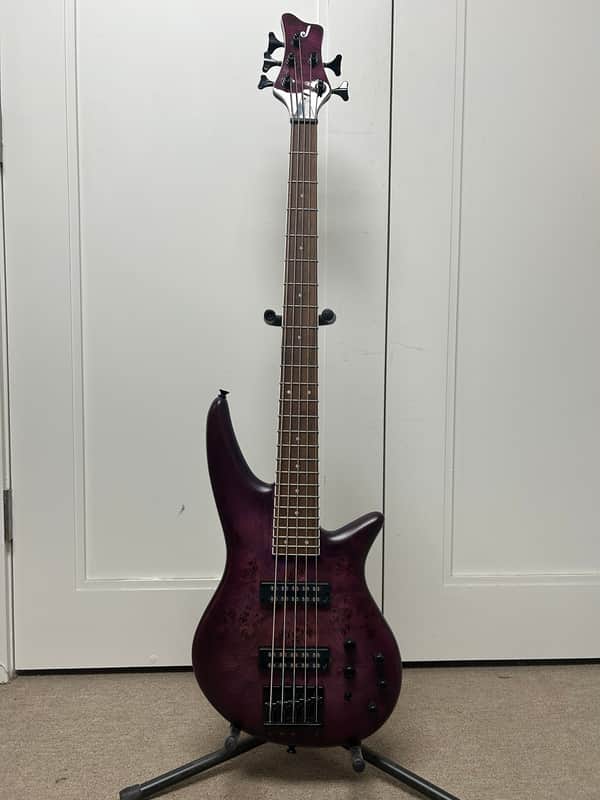 Jackson X Series Spectra SBXP V Five String Bass - Transparent Purple Burst