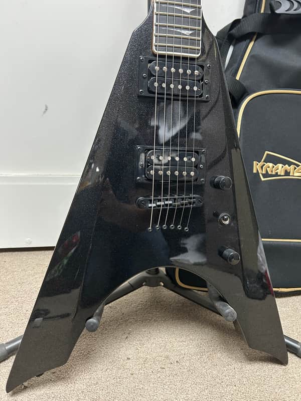 Kramer Nite-V Electric Guitar - Jet Black Metallic