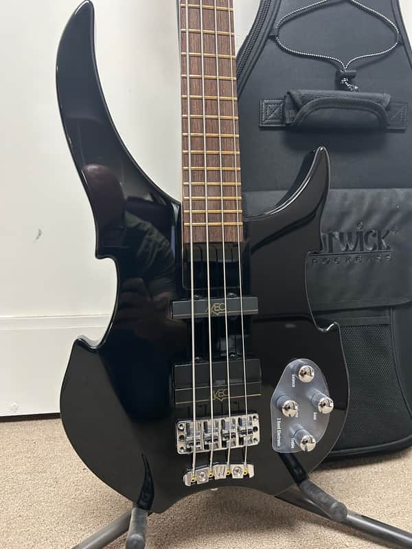Warwick Rockbass Vampyre 4 String Bass Guitar - Solid Black High Polish