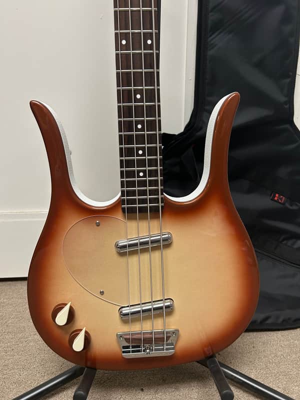 Danelectro Longhorn Bass Left-Handed - Copper Burst - Brand New w/Free Gigbag