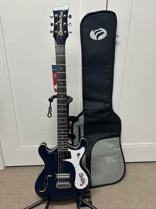 Danelectro 66BT Baritone Electric Guitar - Transparent Blue - Brand New w/Free Gigbag