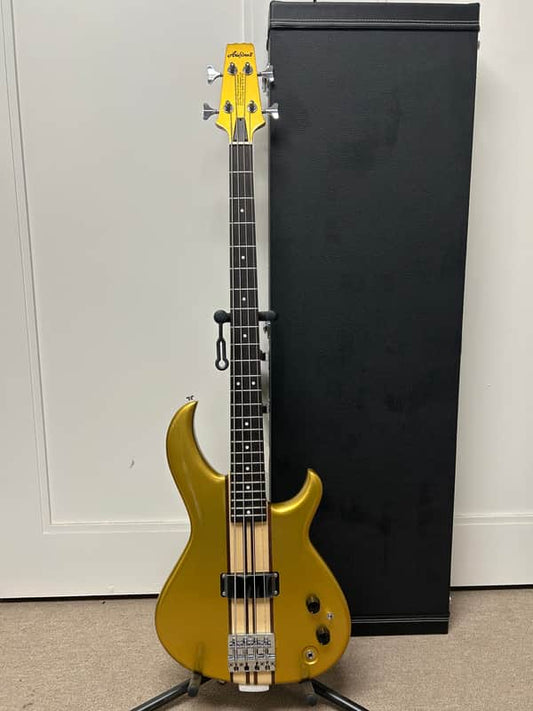 Aria Pro II SB-700 Four String Bass Guitar - Gold Wing w/Free Hard Case