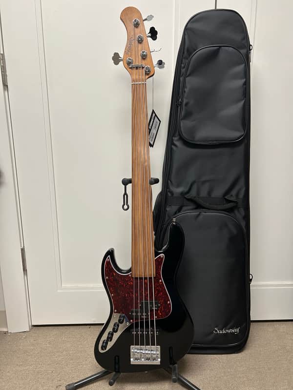 Sadowsky MetroExpress Hybrid P/J 5 String Fretless Bass Left Handed - Black